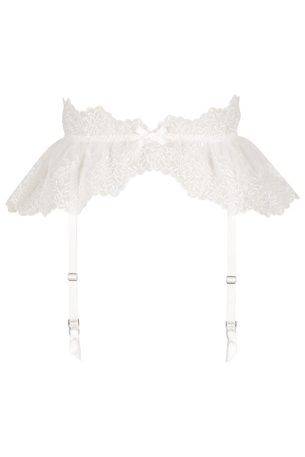 Jasmine Garter Belt White