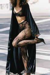 Lace Tights Black