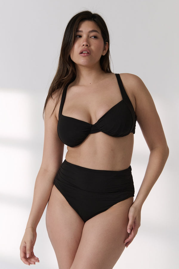 Bambi Swim High Waist Set Black