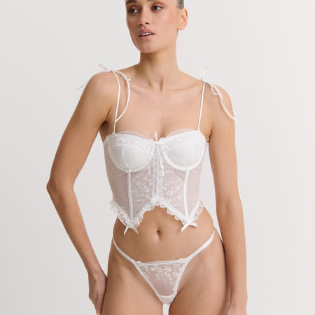 Sofia Corset Set White