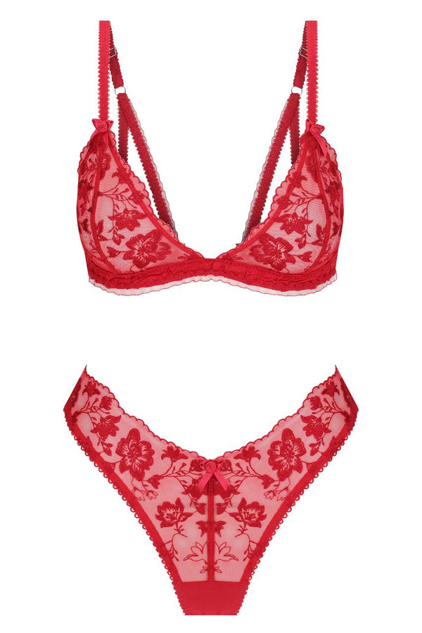 Jojo Bralette Set Red