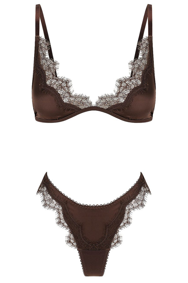 Sorrento Bralette Set Espresso