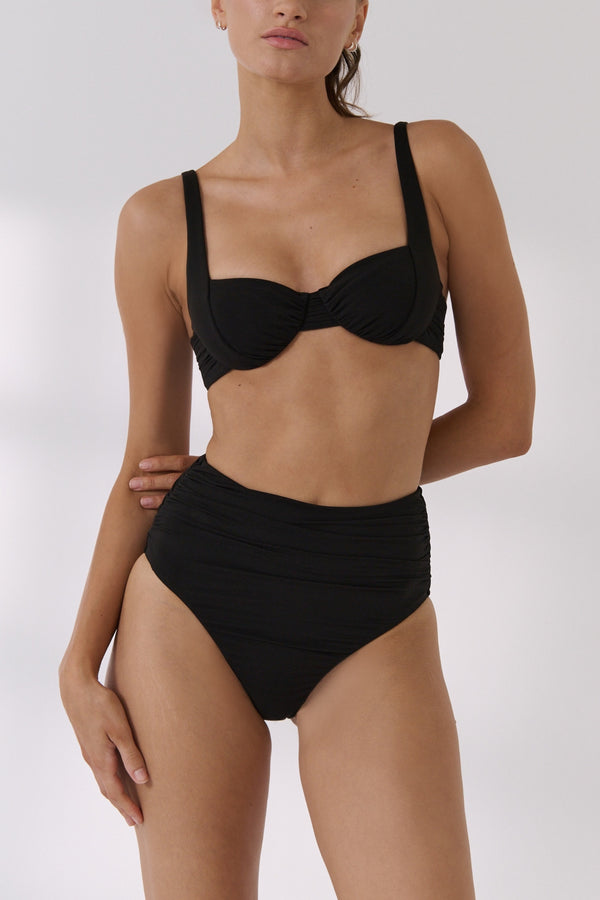 Bambi Swim High Waist Set Black