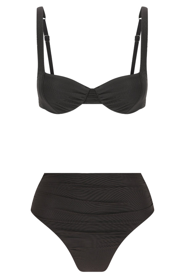 Bambi Swim High Waist Set Black