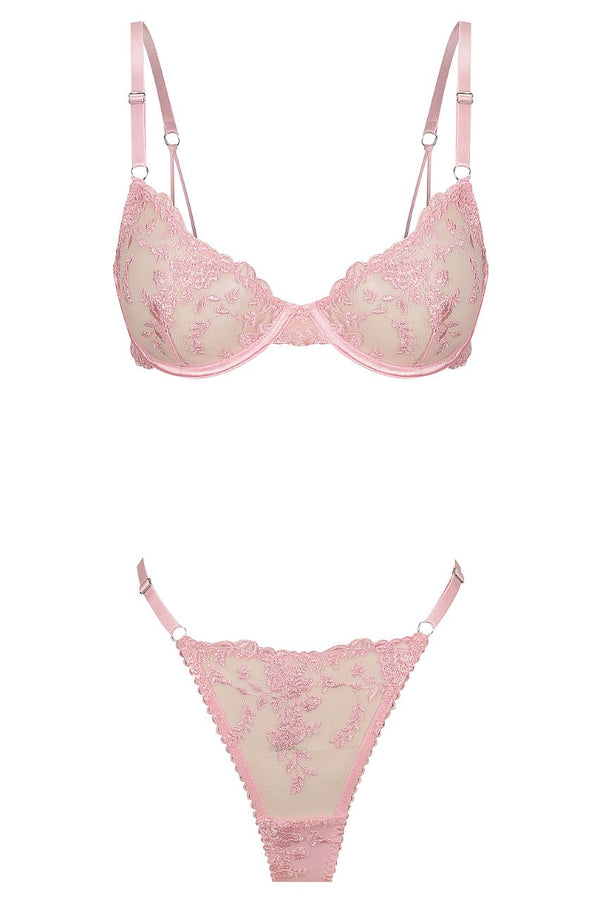 Nicolette Thong Set Baby Pink