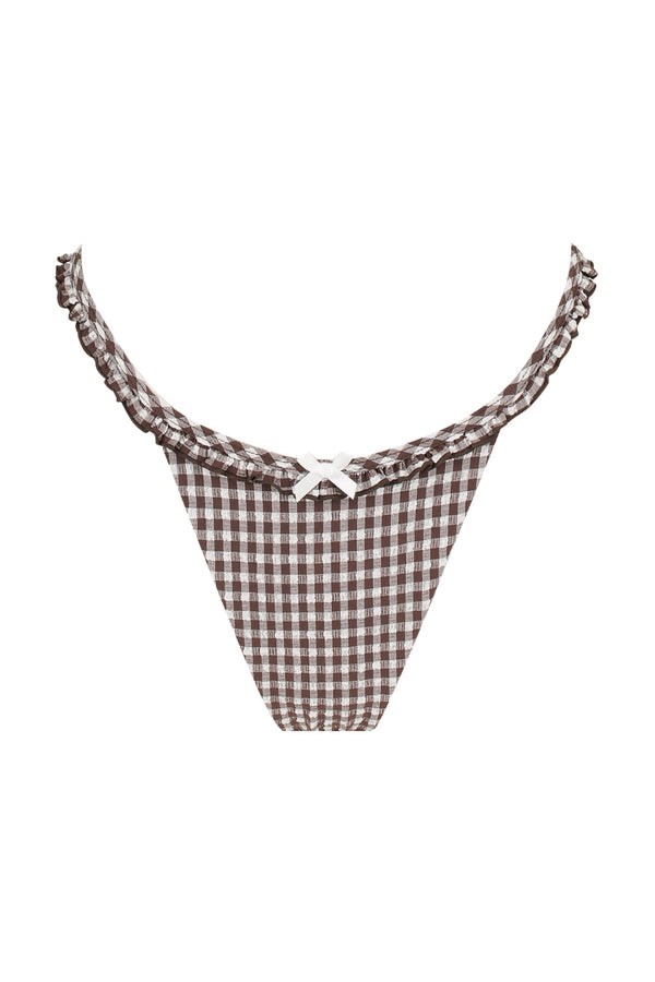 Ari Swim Brief Espresso Gingham