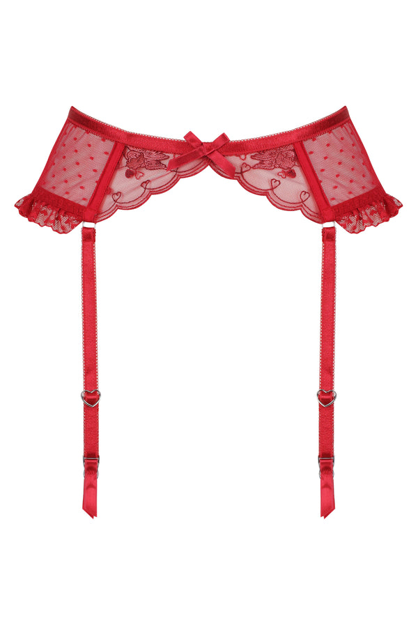 Cupid Garter Belt Red