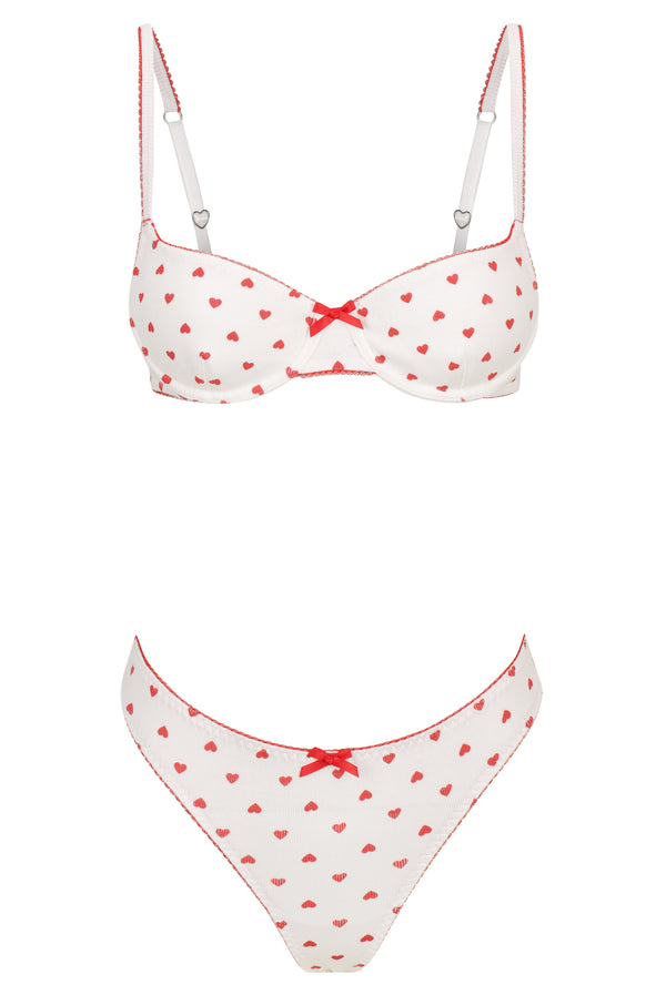 Hugo Thong Set Heart Print