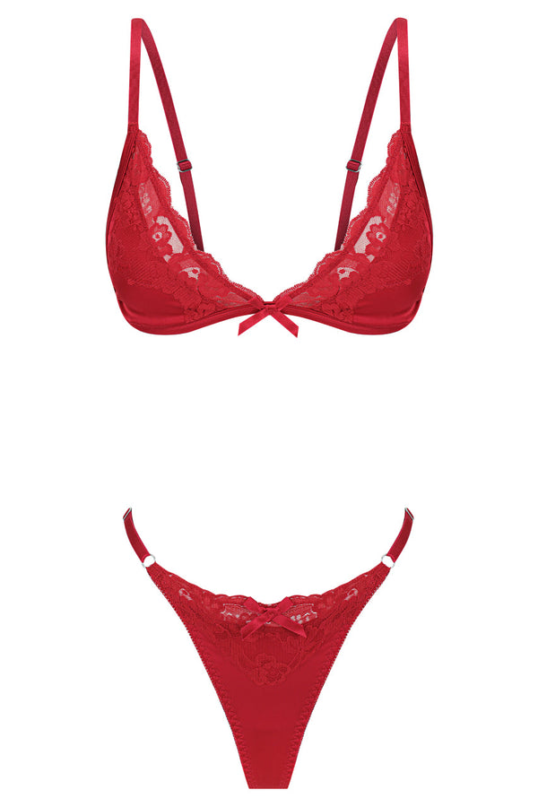 Jones Bralette Set Red