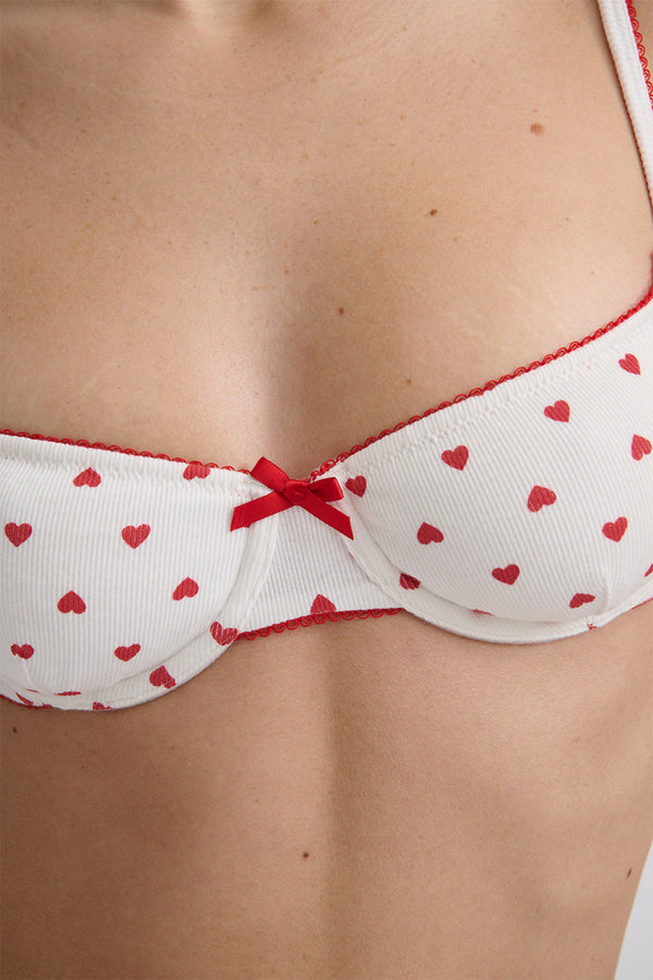 Hugo Thong Set Heart Print