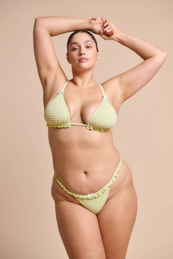 Ari Swim Triangle Pistachio Gingham