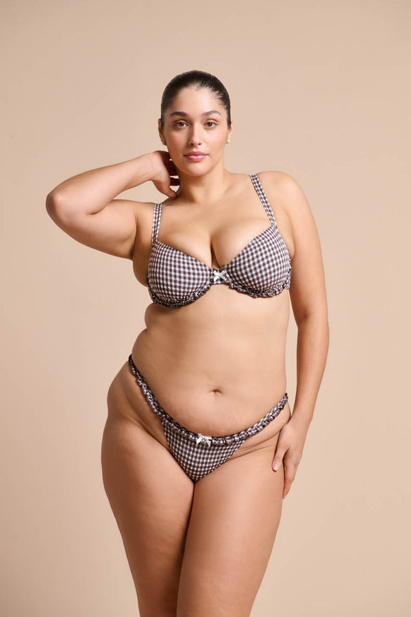 Ari Swim Underwire Espresso Gingham