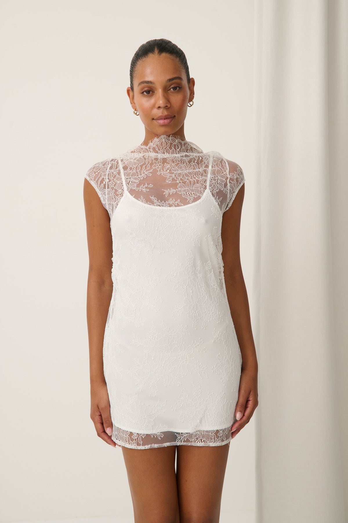 lace slip night dress Petite Plume Women's Silk Lace Slip Dress in Black S