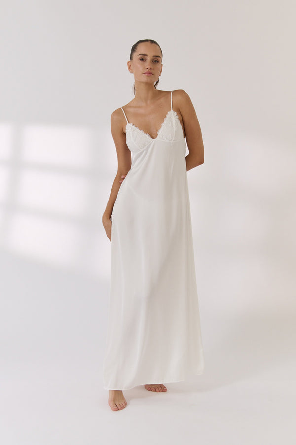 Dylan Maxi Slip Ivory