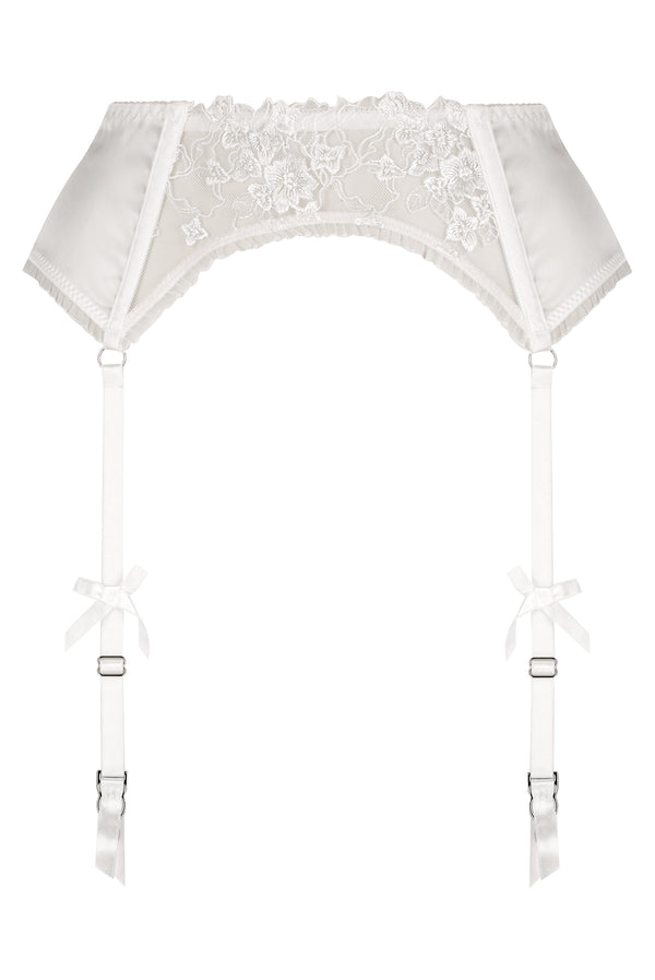 Mandy Garter Belt White