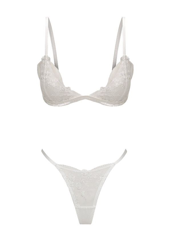 Sofia Bralette Set White