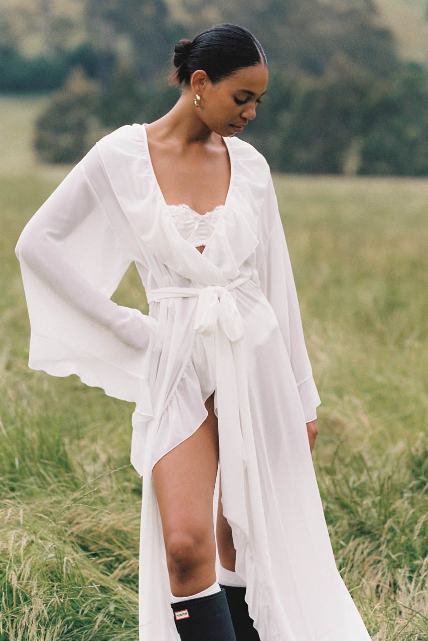white robe dress Bella Robe Ivory