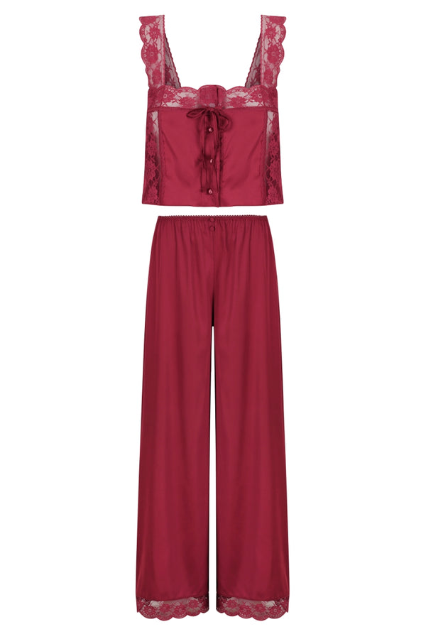 Cindy Pant Set Rhubarb