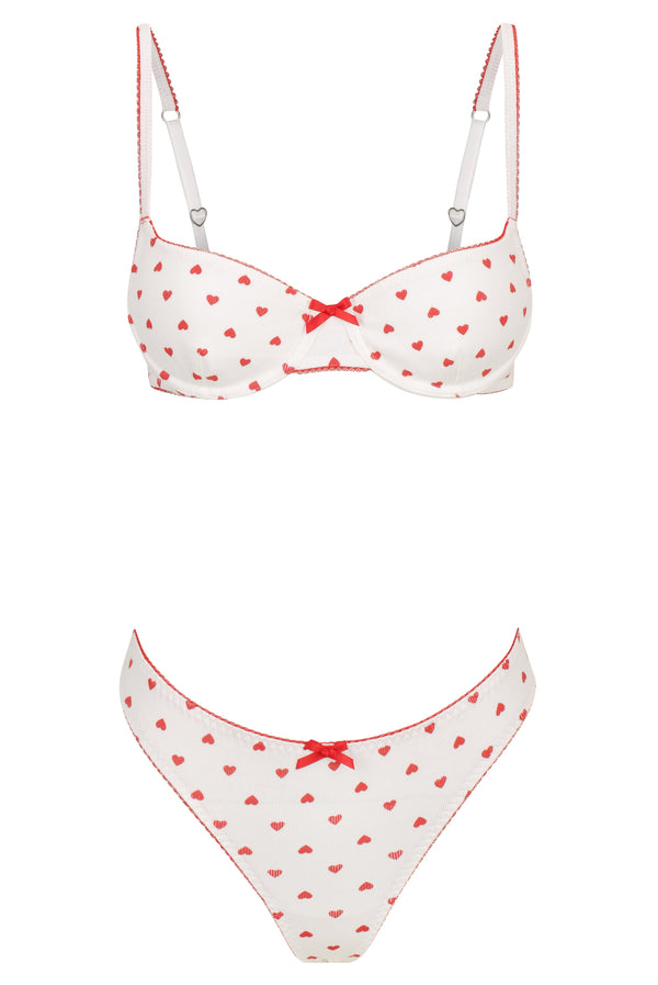 Hugo Thong Set Heart Print