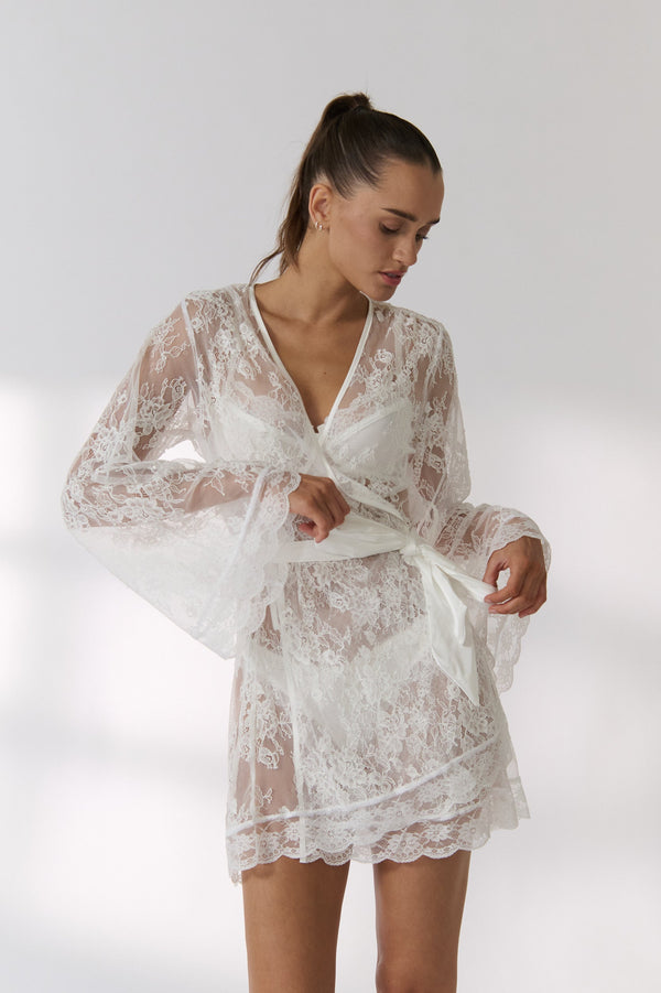 Lottie Robe Ivory