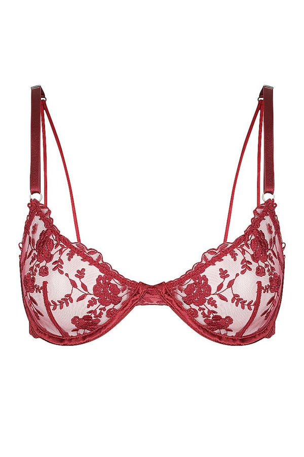 Nicolette Underwire Red Underwire - Kat the Label Lingerie Australia