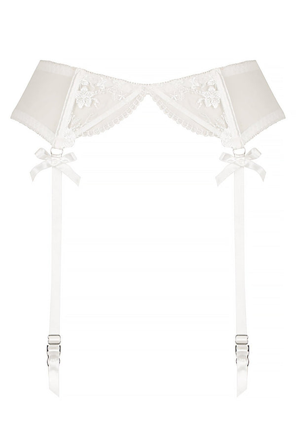 Sofia Garter Belt White Garter - Kat the Label Lingerie Australia