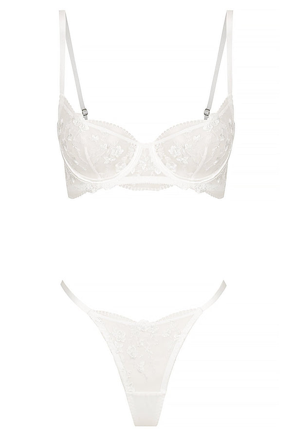 Sofia Set White Underwire - Kat the Label Lingerie Australia